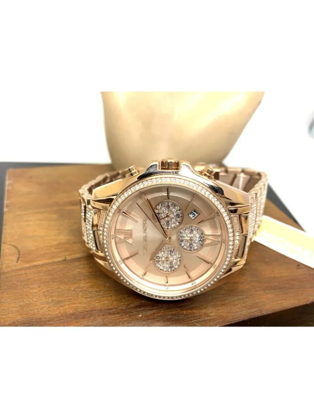 Michael Kors Women's Watch MK6730 Quartz Chronograph Rose Gold Steel 43mm